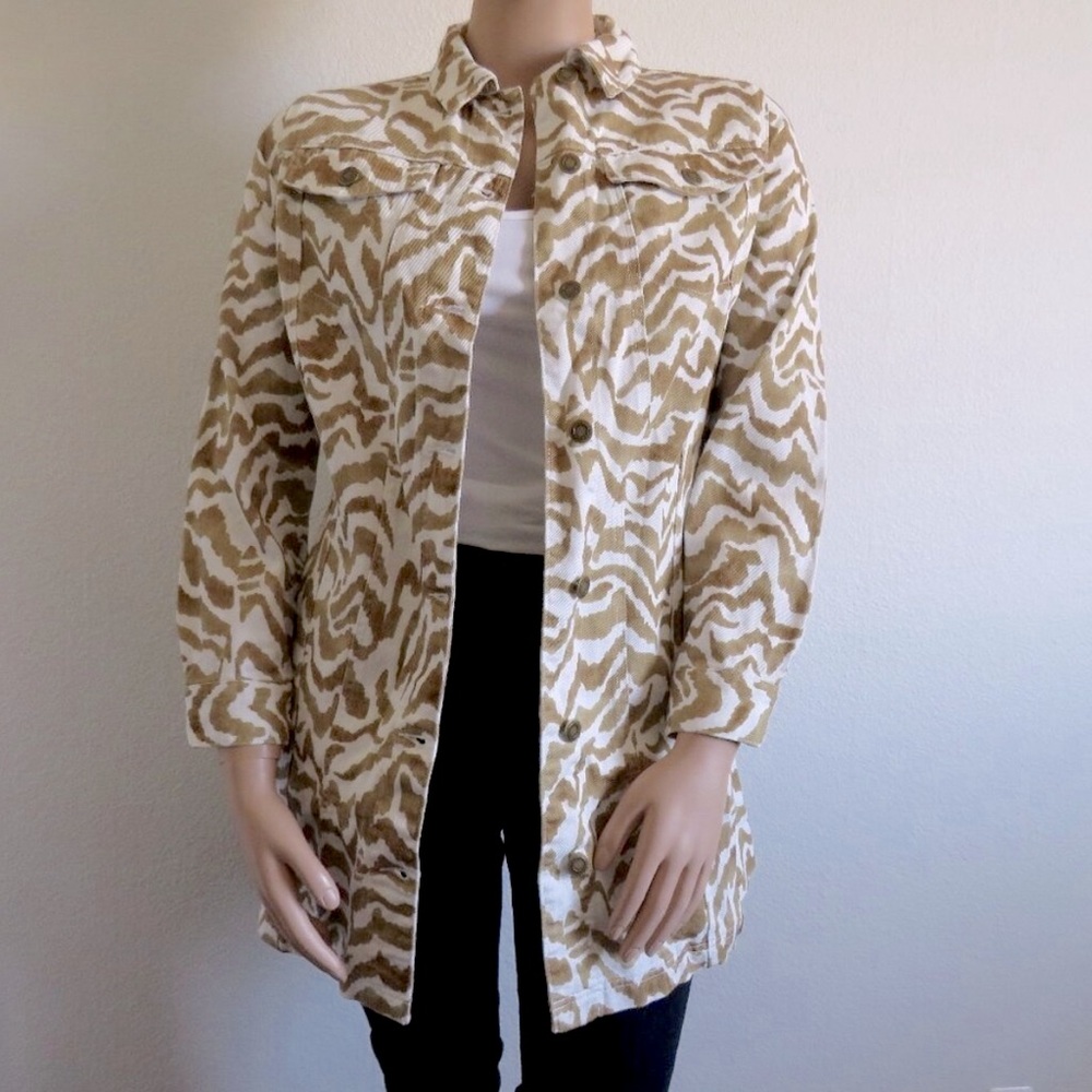 Jessica London Women's Plus Size 14W Long Denim Jacket Oversized Jean Jacket NWT - Picture 5 of 7